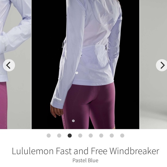 Lululemon Fast and Free Winbreaker size 10-pastel blue - Picture 4 of 15